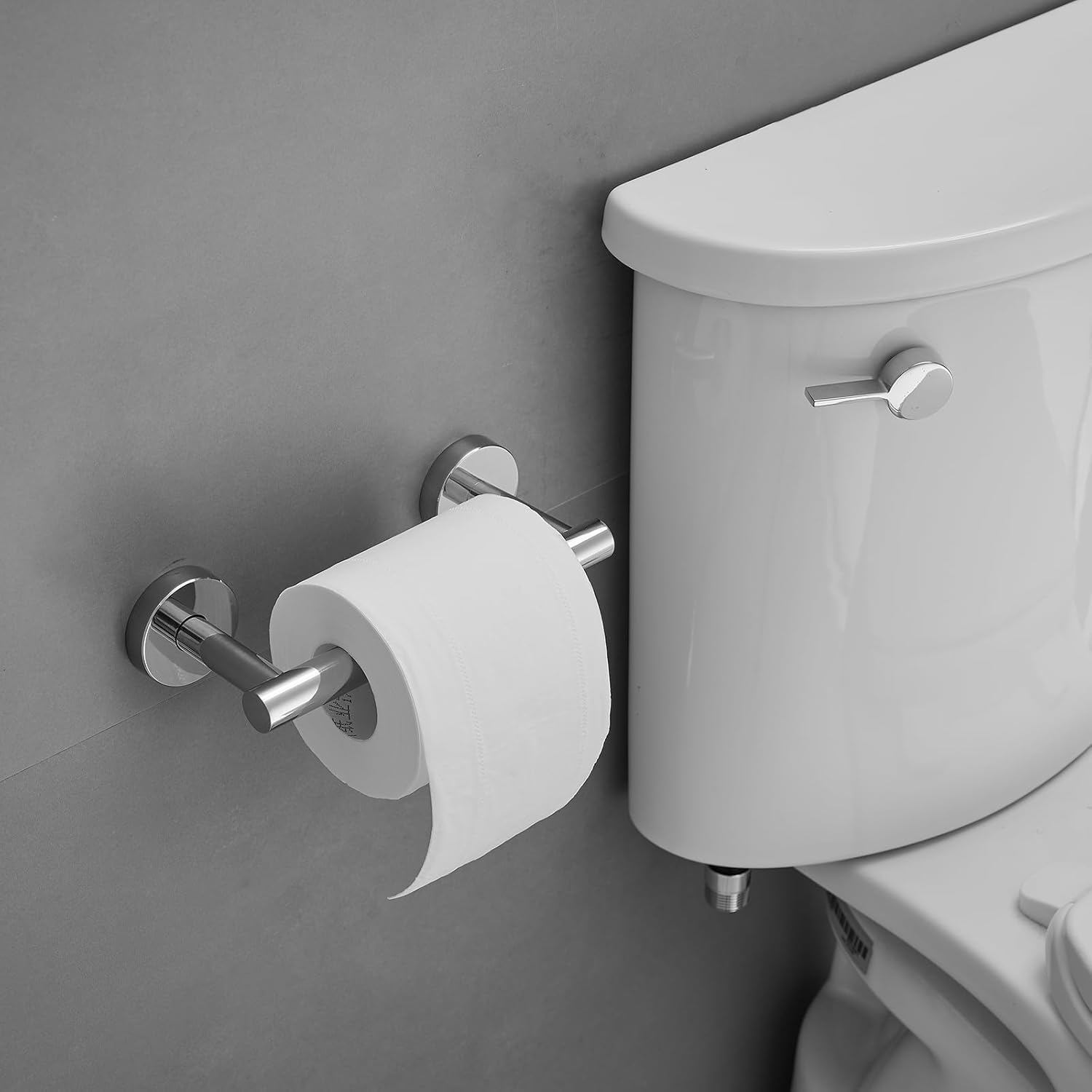 BWE Chrome Double Post Toilet Paper Holder 1