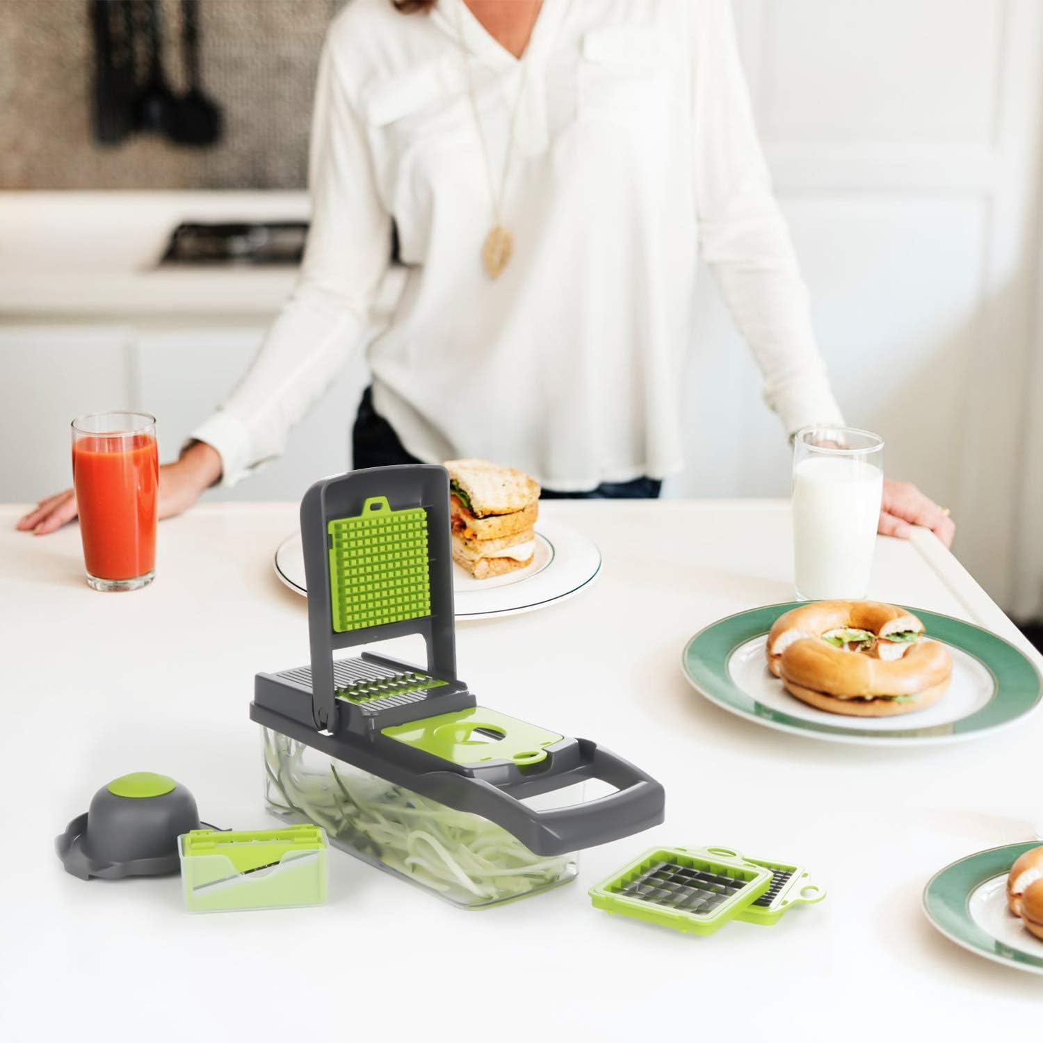 Drizom All-in-One Vegetable Chopper with 7 Blades