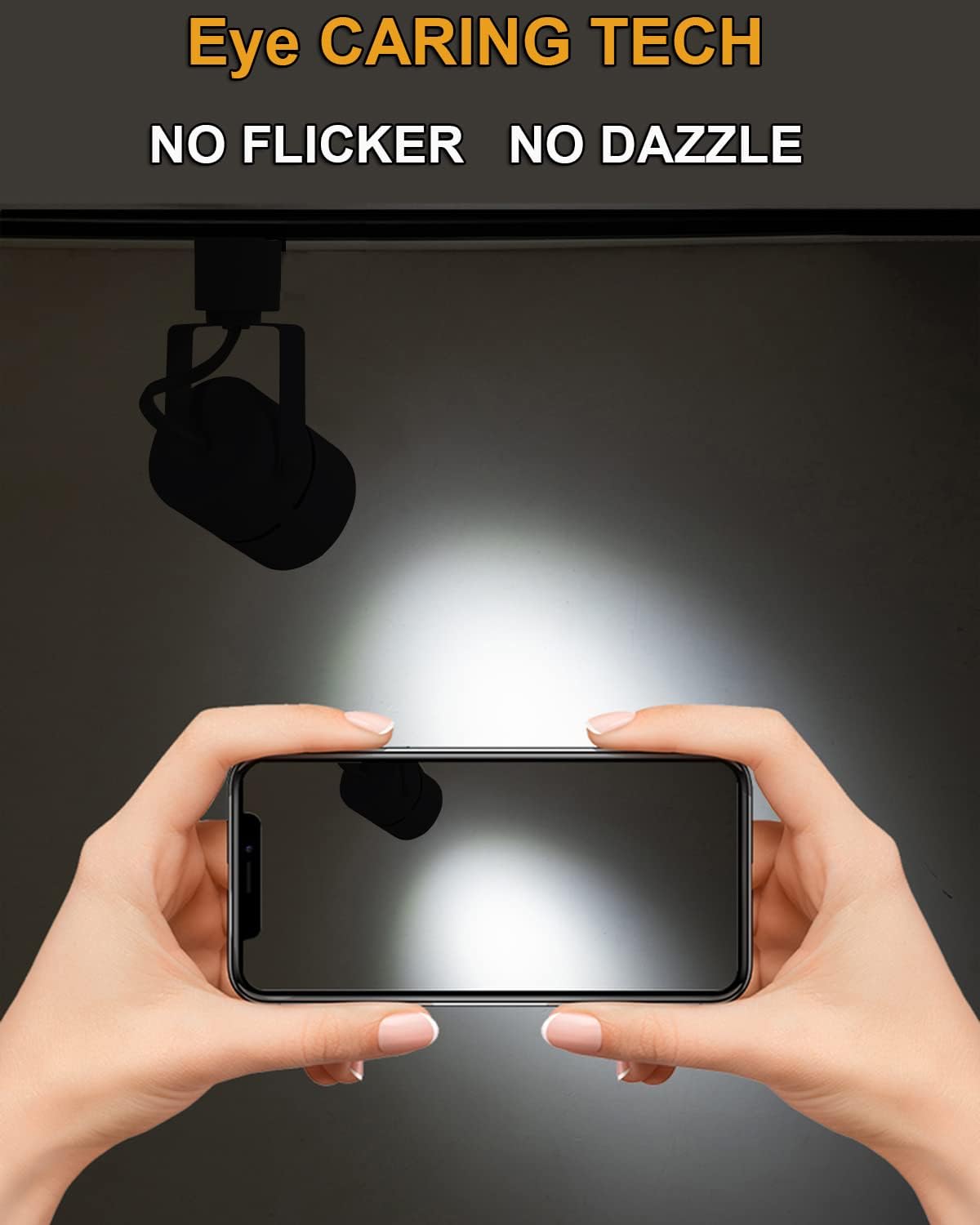Motrackcao 10W Cool White Dimmable Track Light Heads 20-Pack Black