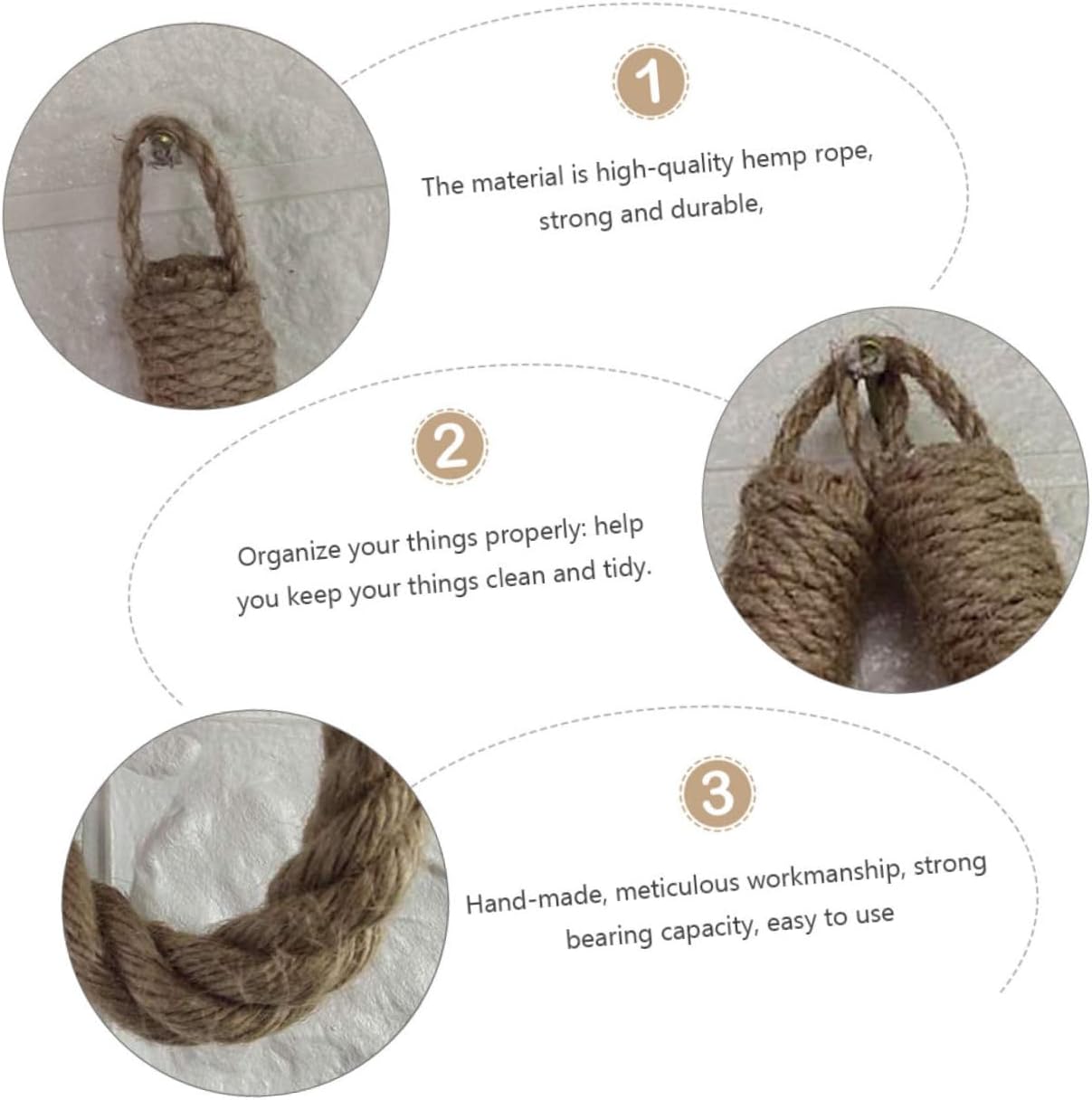 Rope Hanging Toilet Paper Holder Durable Storage Rack for Bathroom