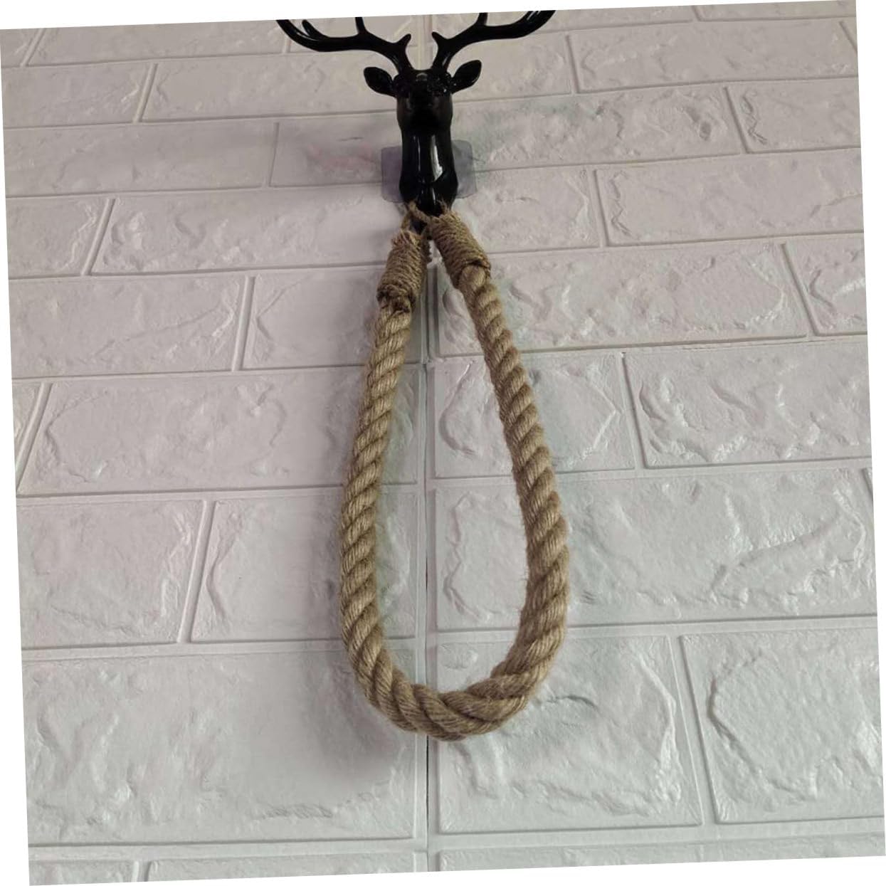 FIXOSHEE Retro Hanging Toilet Paper Holder with Rope Design