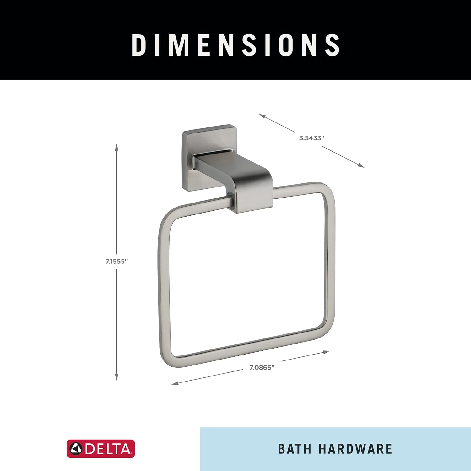 Delta Ara Hand Towel Holder Stainless Steel