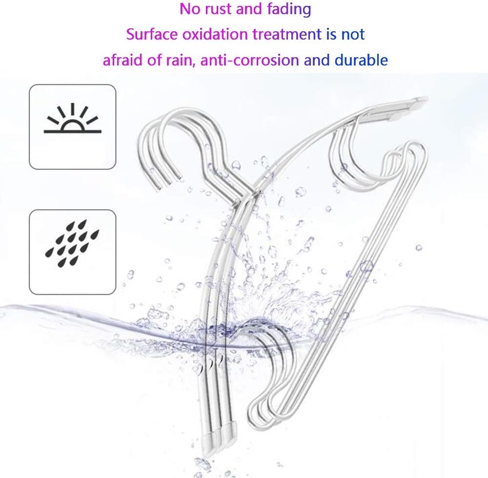 TBLOTYD Metal Hangers 50 Pack Non-Slip