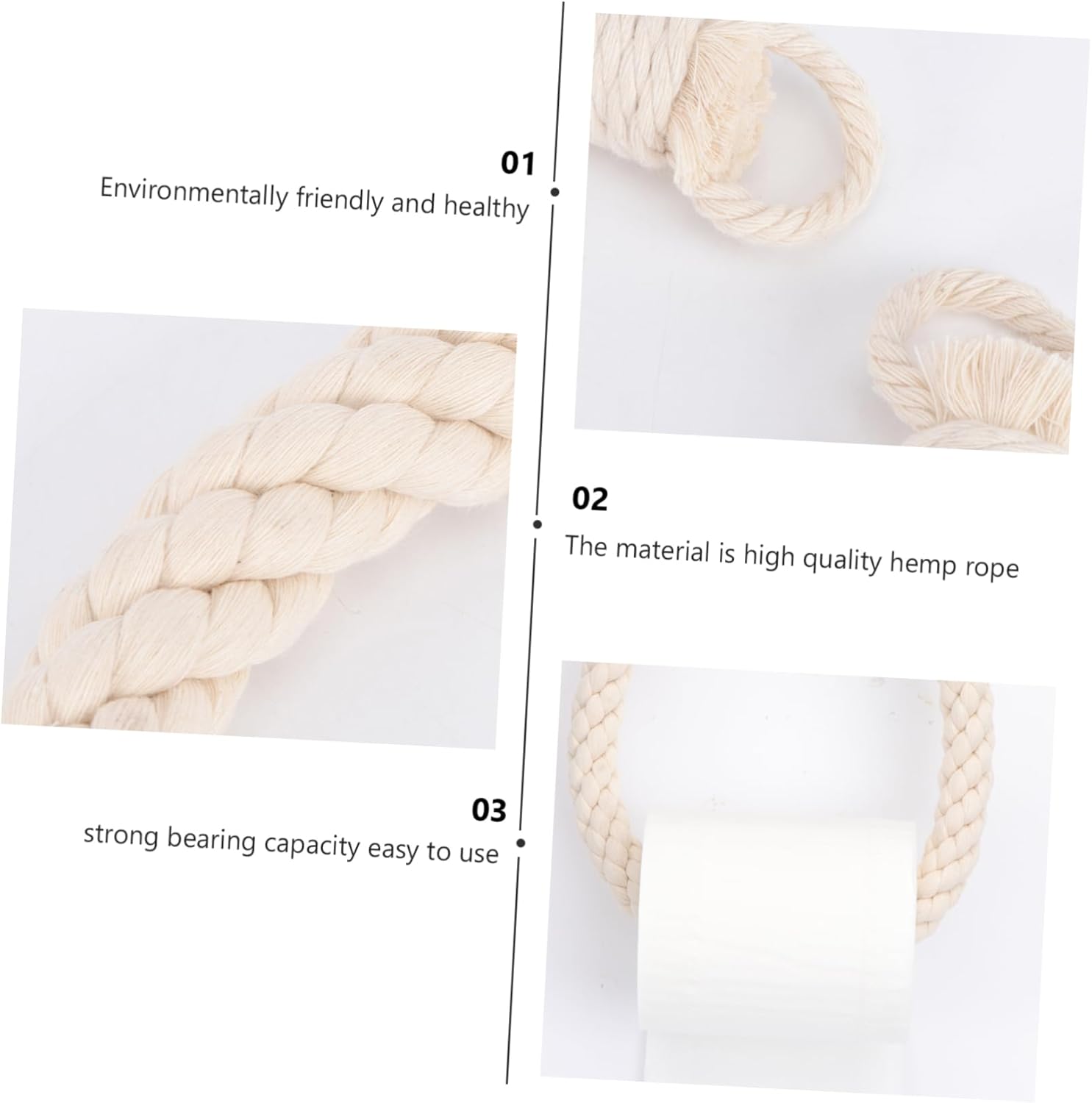 Rope Hanging Toilet Paper Holder Wall Mounted