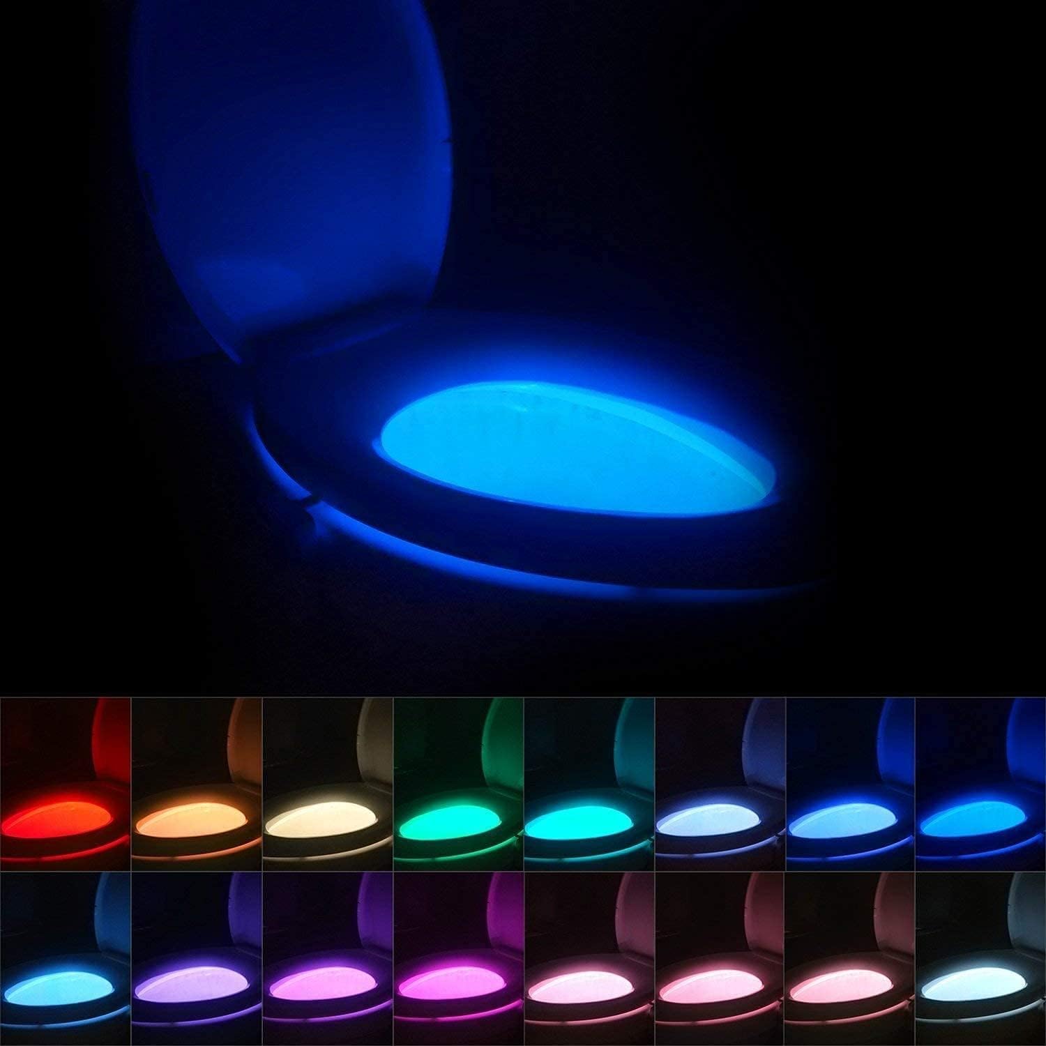 Chunace Toilet Bowl Night Light with 16 Colors