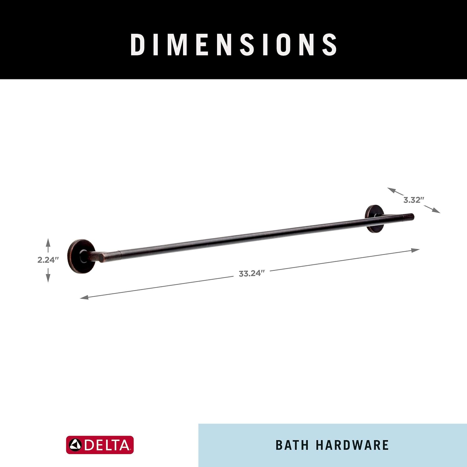 Delta 30 in Venetian Bronze Towel Bar