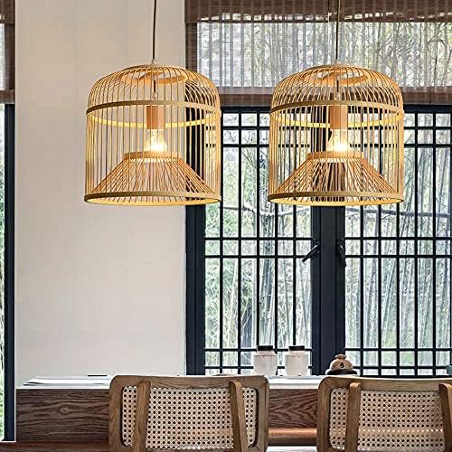 Hand-Woven Bamboo Pendant Lamp with Adjustable Height 1