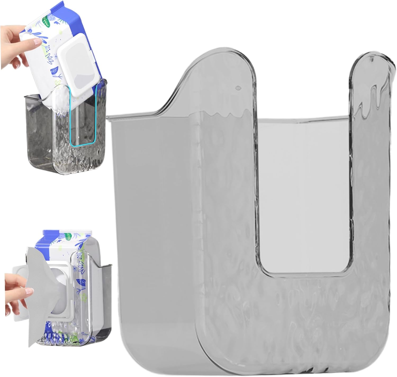XUEYEGONGJI Wipes Dispenser Wall Mount Transparent Grey