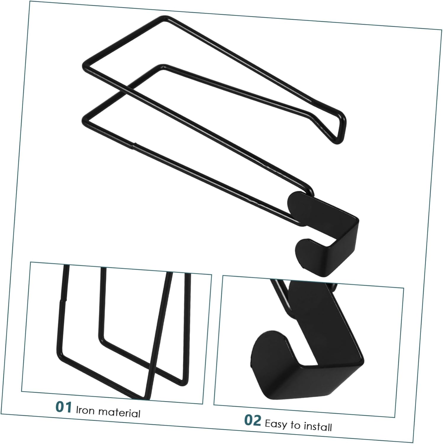 ELAYARD Wall Mounted Toilet Paper Holder Black