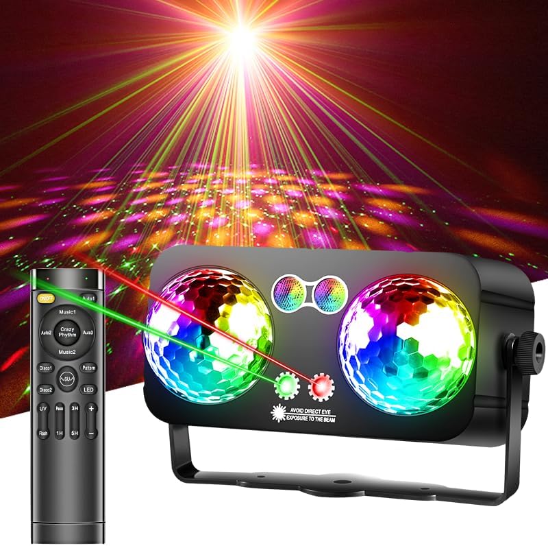 XJXTC Party Lights with Sound Activated Remote Control
