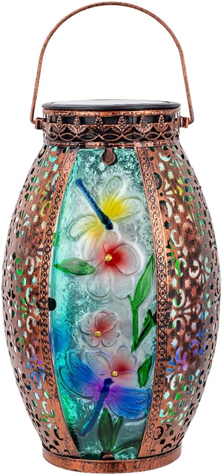 VEWOGARDEN Dragonfly Solar Lanterns for Outdoor Decor