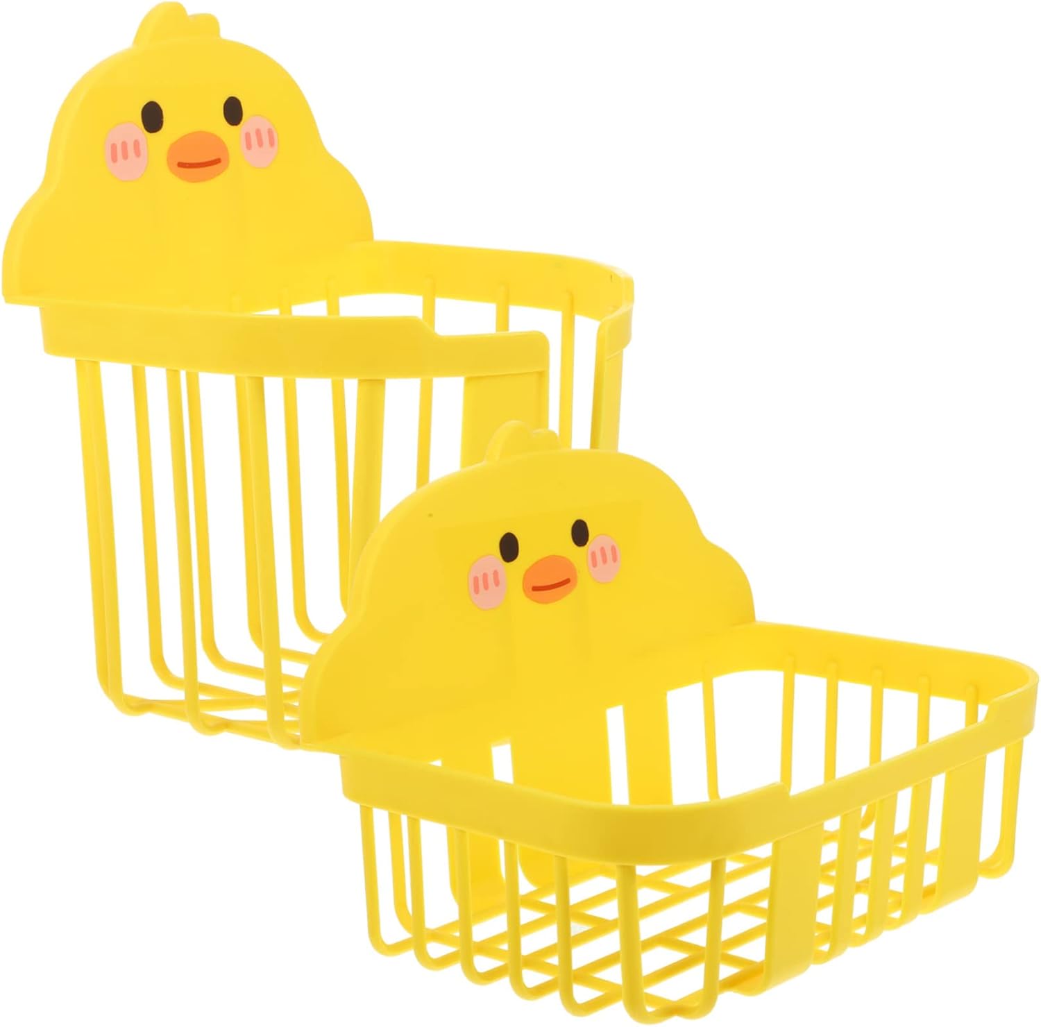 DIYEAH 2Pcs Cartoon Toilet Paper Holders with Storage Baskets Wall Mount