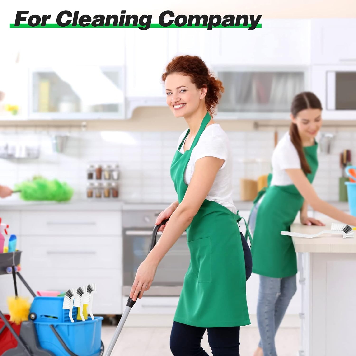 Yinkin 24 Pcs Kitchen Cleaning Brush Set with 90 Degree Angle