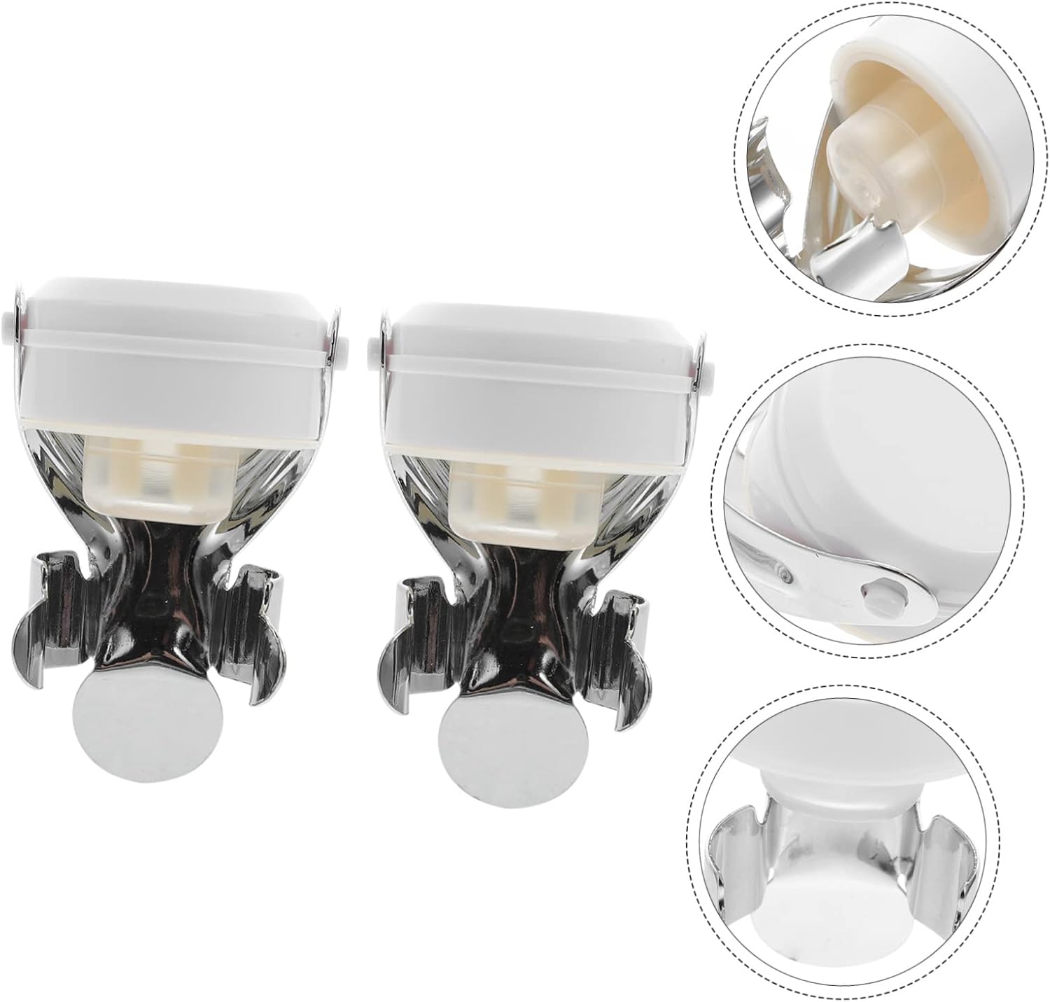 Zerodeko 2pcs Stainless Steel Wine Stoppers