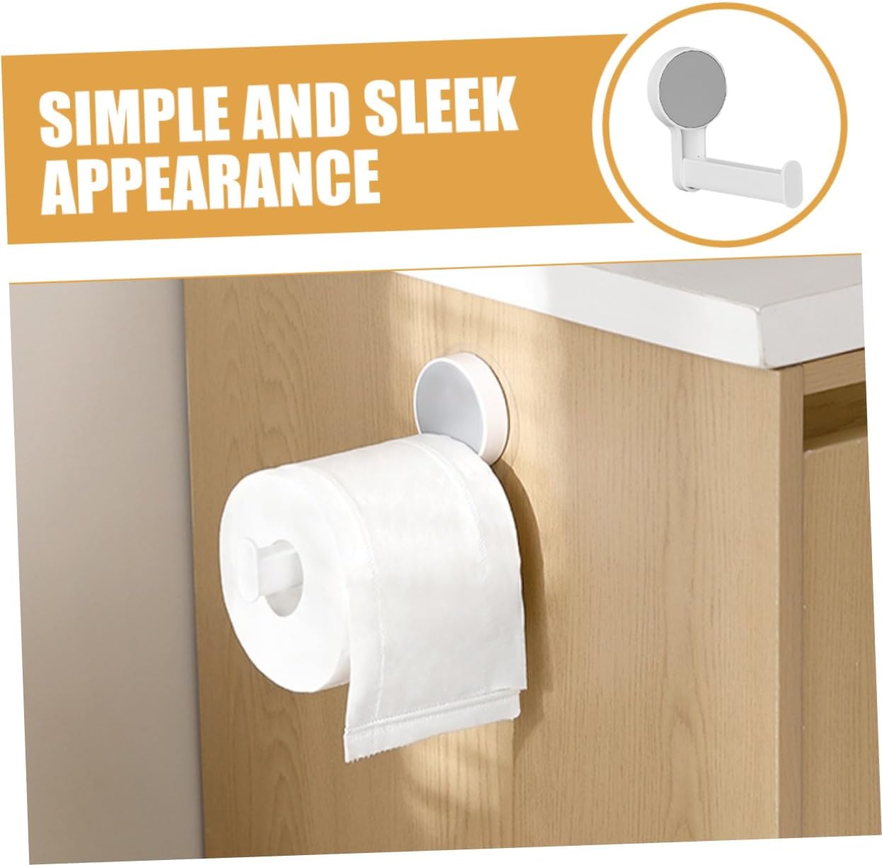 Homoyoyo Space-Saving Toilet Paper Holder Wall Mount 1