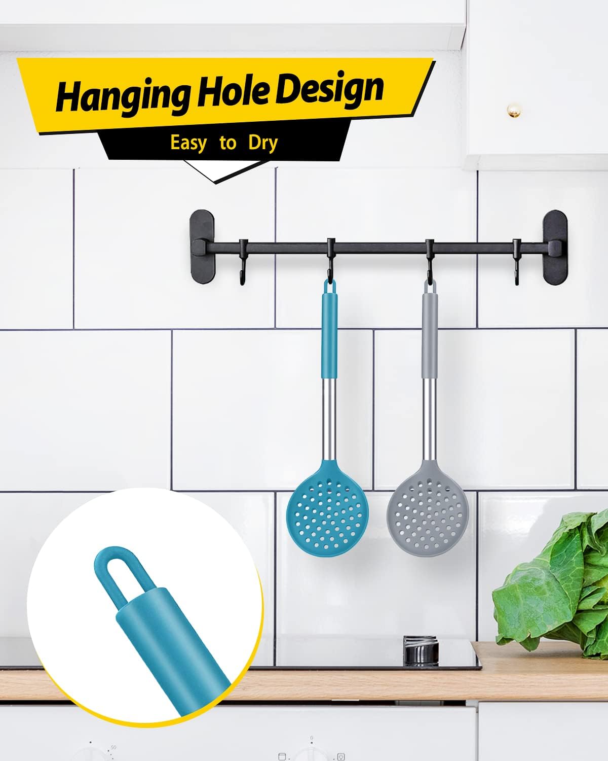 BUNDLEPRO Kitchen Ladle Strainer Set of 2 1