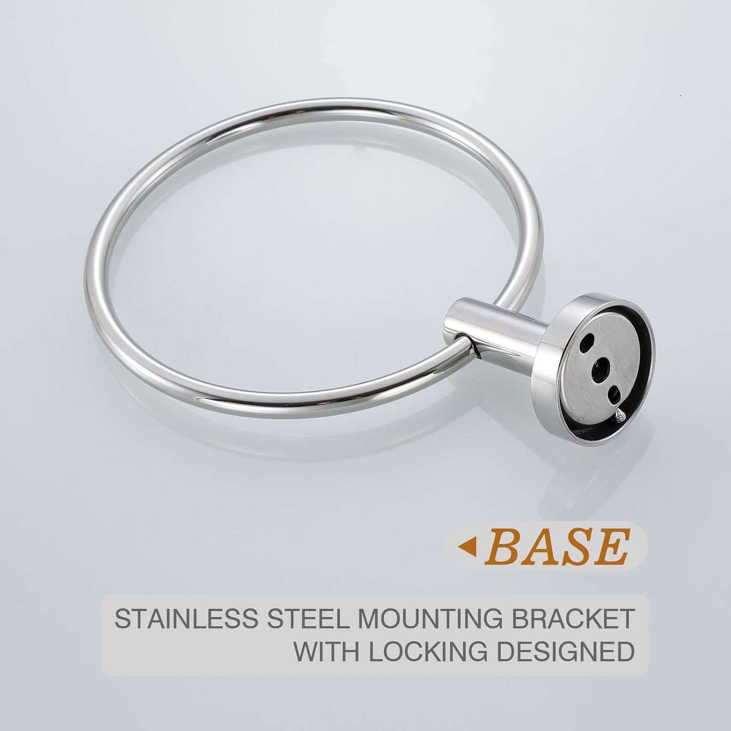 USHOWER 2 Pack Chrome Towel Rings for Bathroom Wall Mount 1