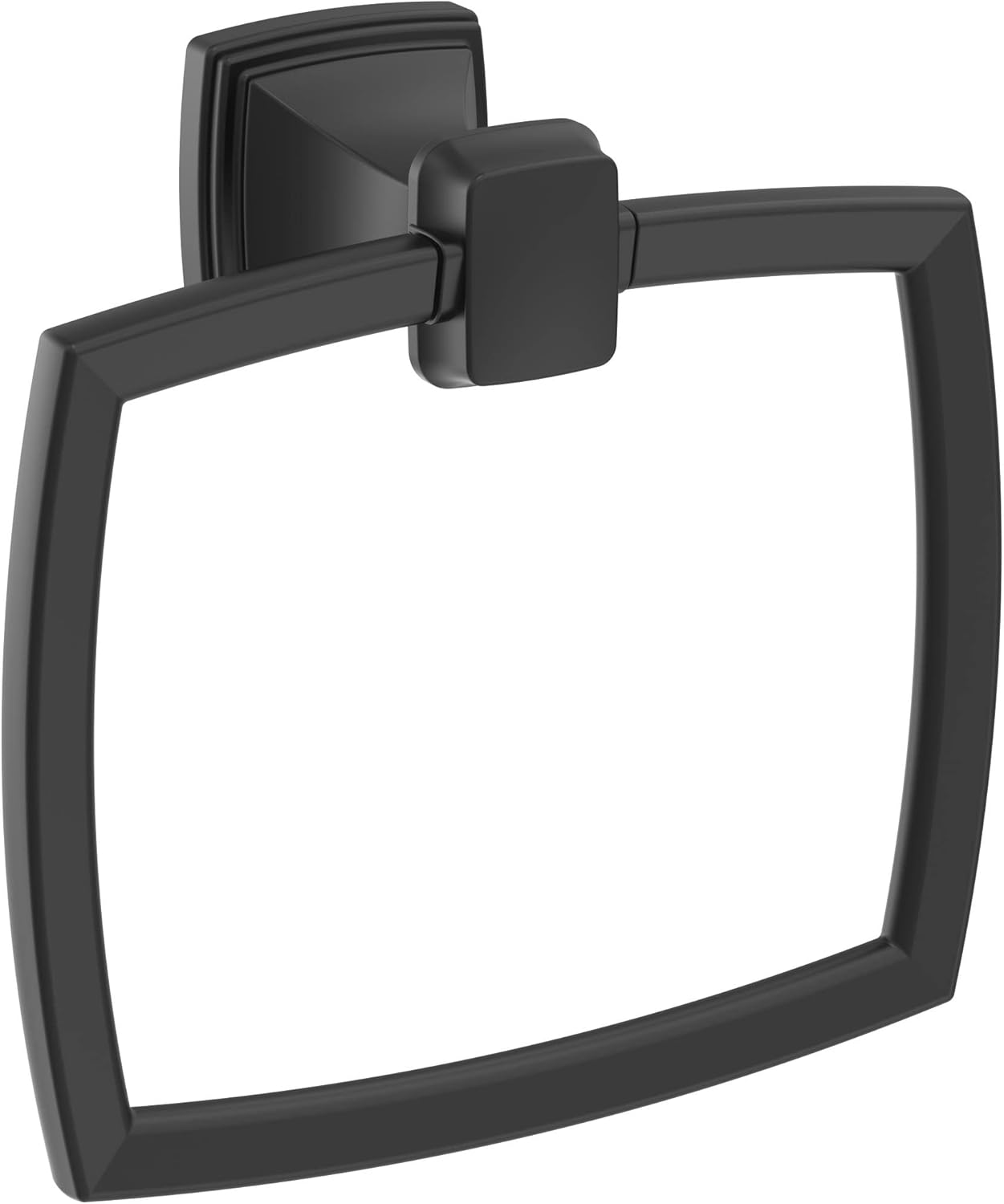 Amerock BH36032MB Matte Black Towel Ring 1