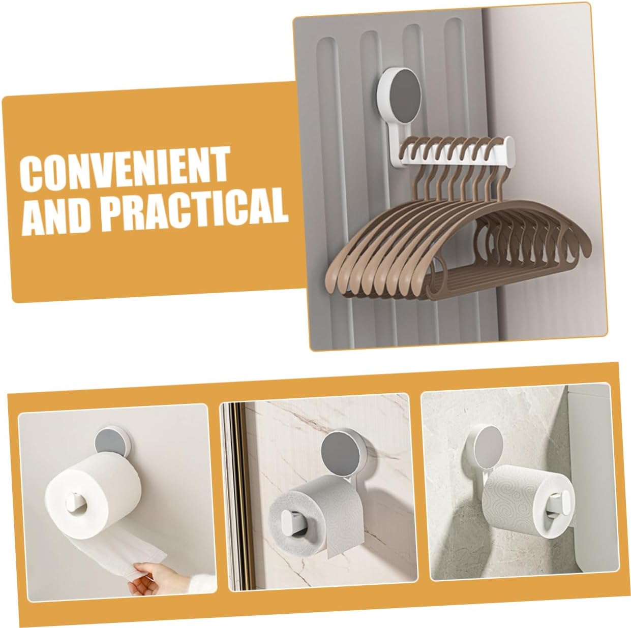 Homoyoyo Space-Saving Toilet Paper Holder Wall Mount 1