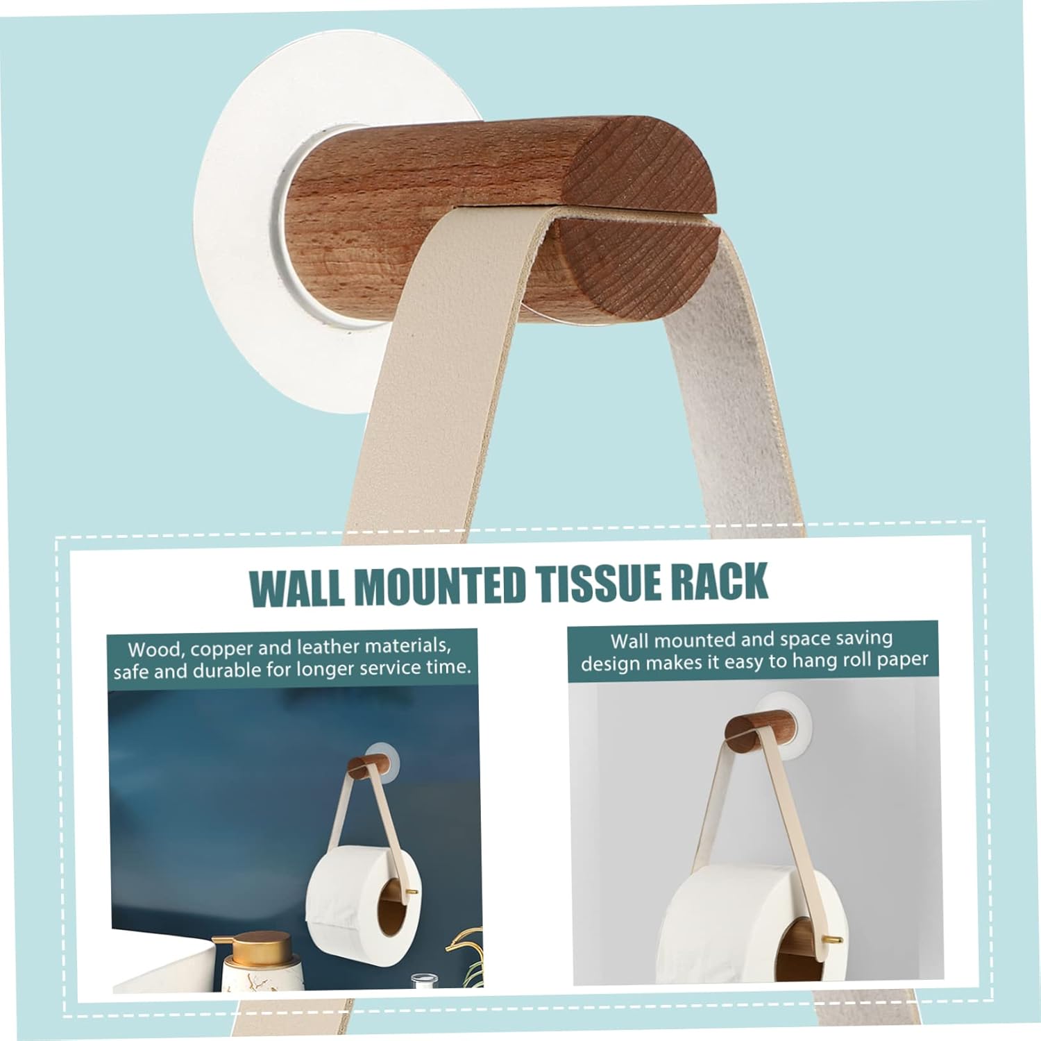 Toilet Paper Holder Wall Mount Storage Rack Durable Space Saving