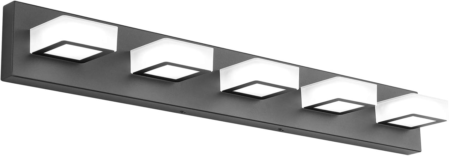 Ralbay 5 Light Modern Black Vanity Light