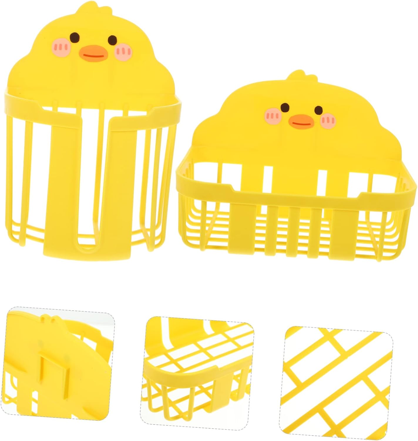 HOLIDYOYO 2Pcs Wall Mount Toilet Paper Holder with Storage Baskets
