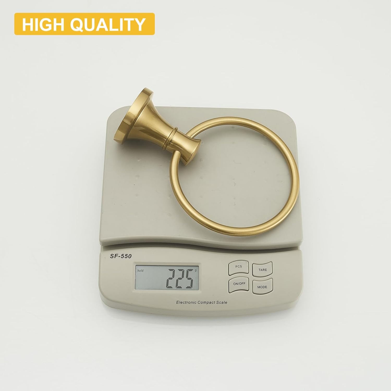 BESy Brushed Gold Towel Ring Rustproof Stainless Steel Bathroom Hardware Accessory
