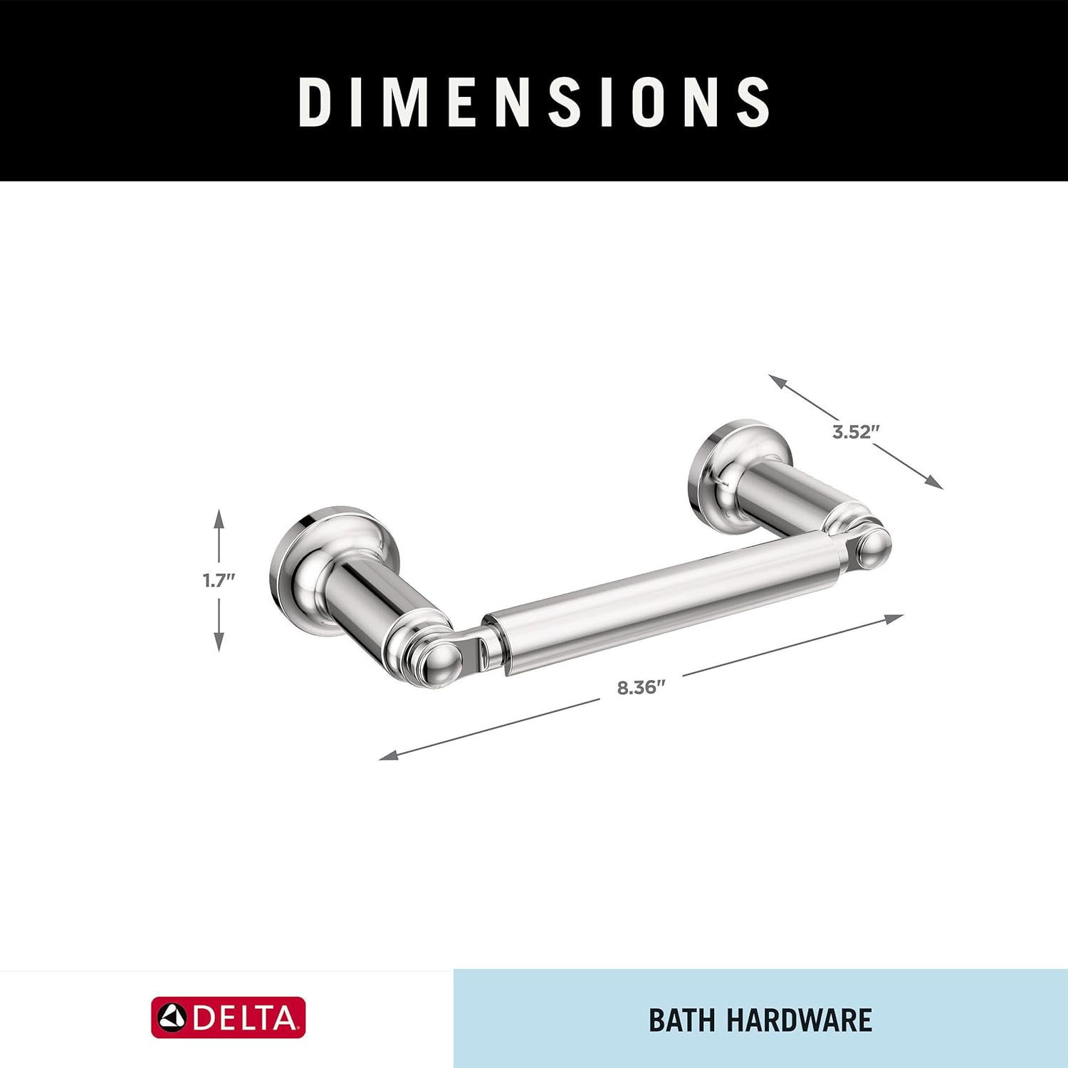 Delta Saylor Toilet Paper Holder Polished Chrome