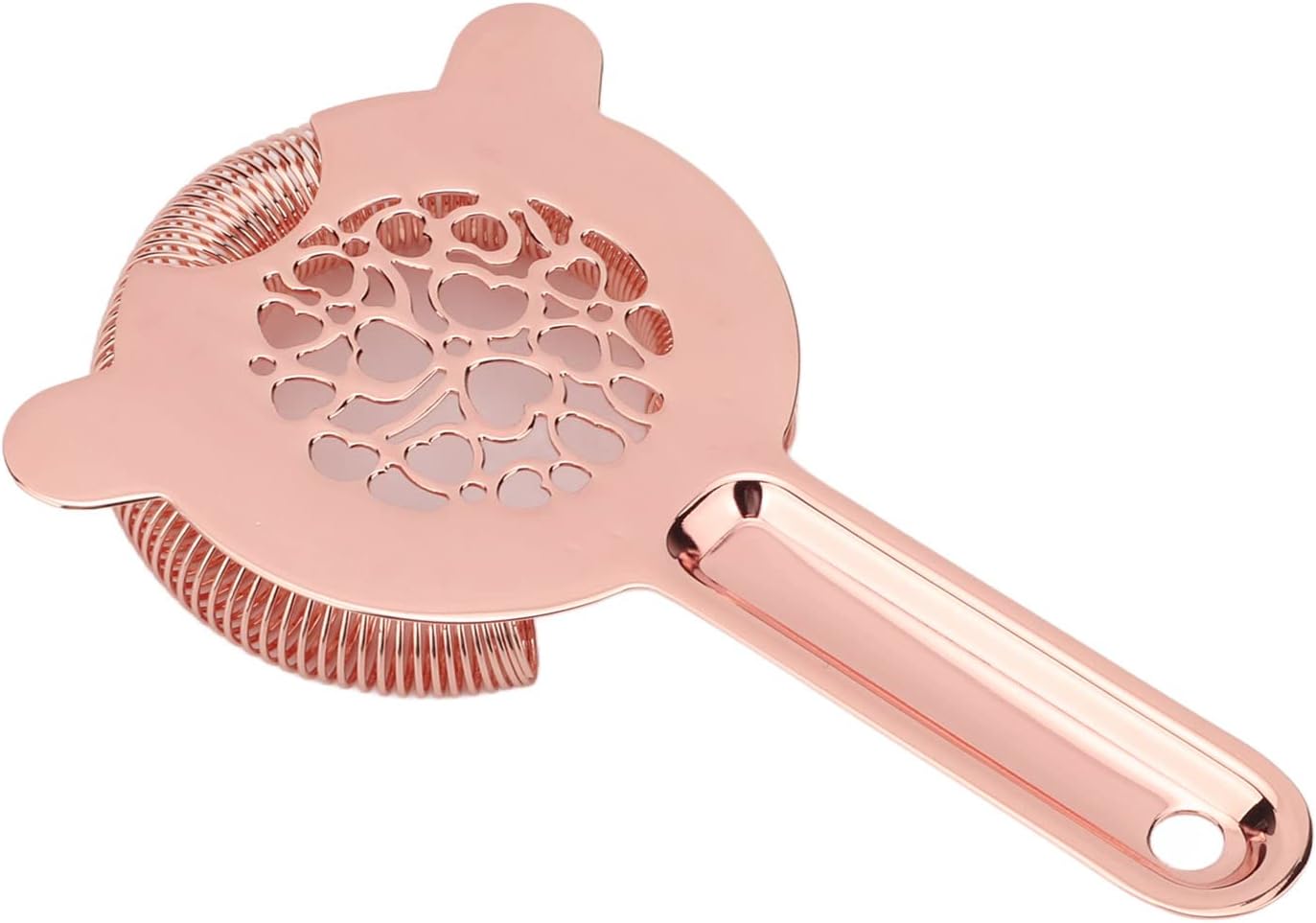 TOPINCN Bartending Ice Strainer Rose Gold Stainless Steel