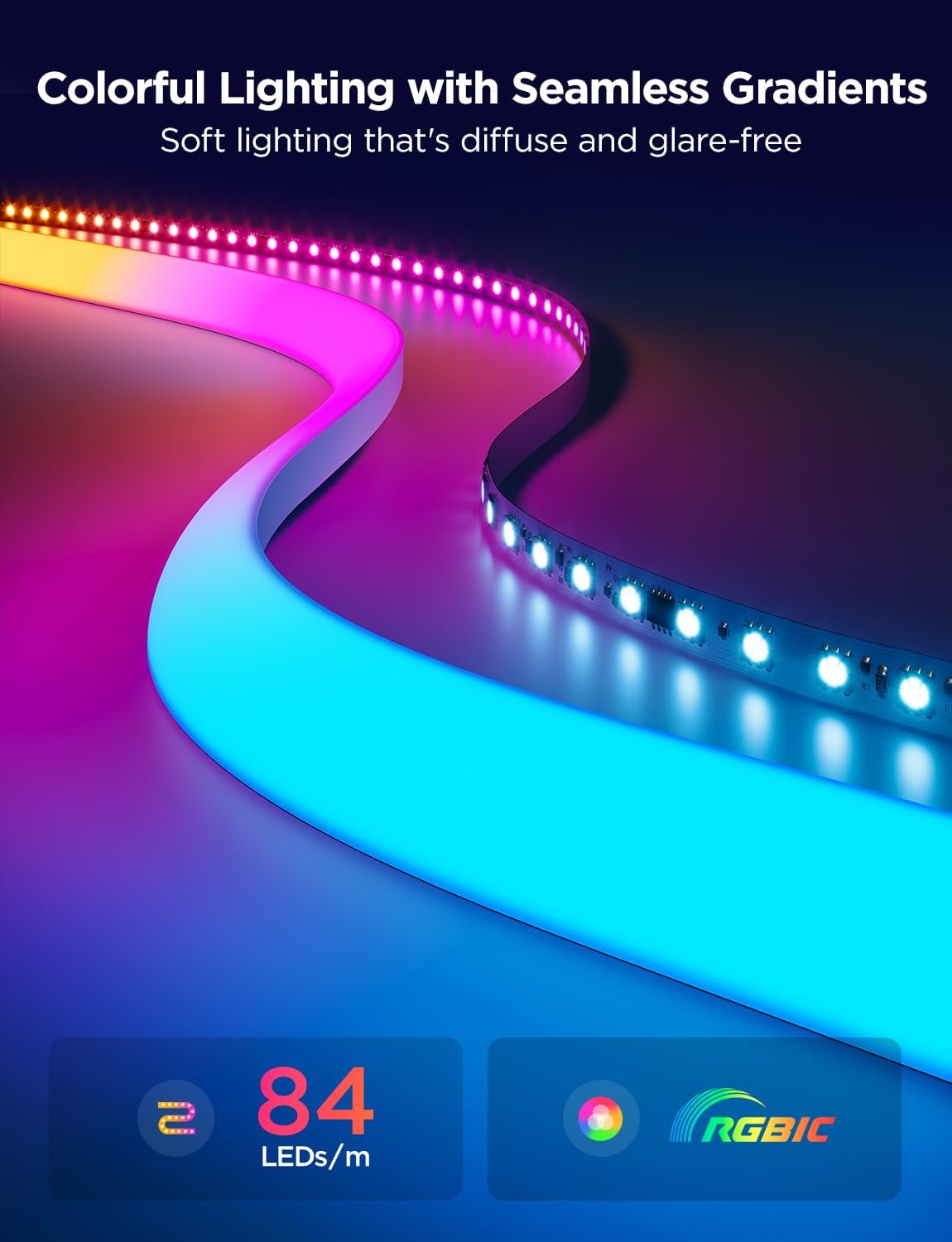 Govee 164ft RGBIC LED Strip Light with Smart Control