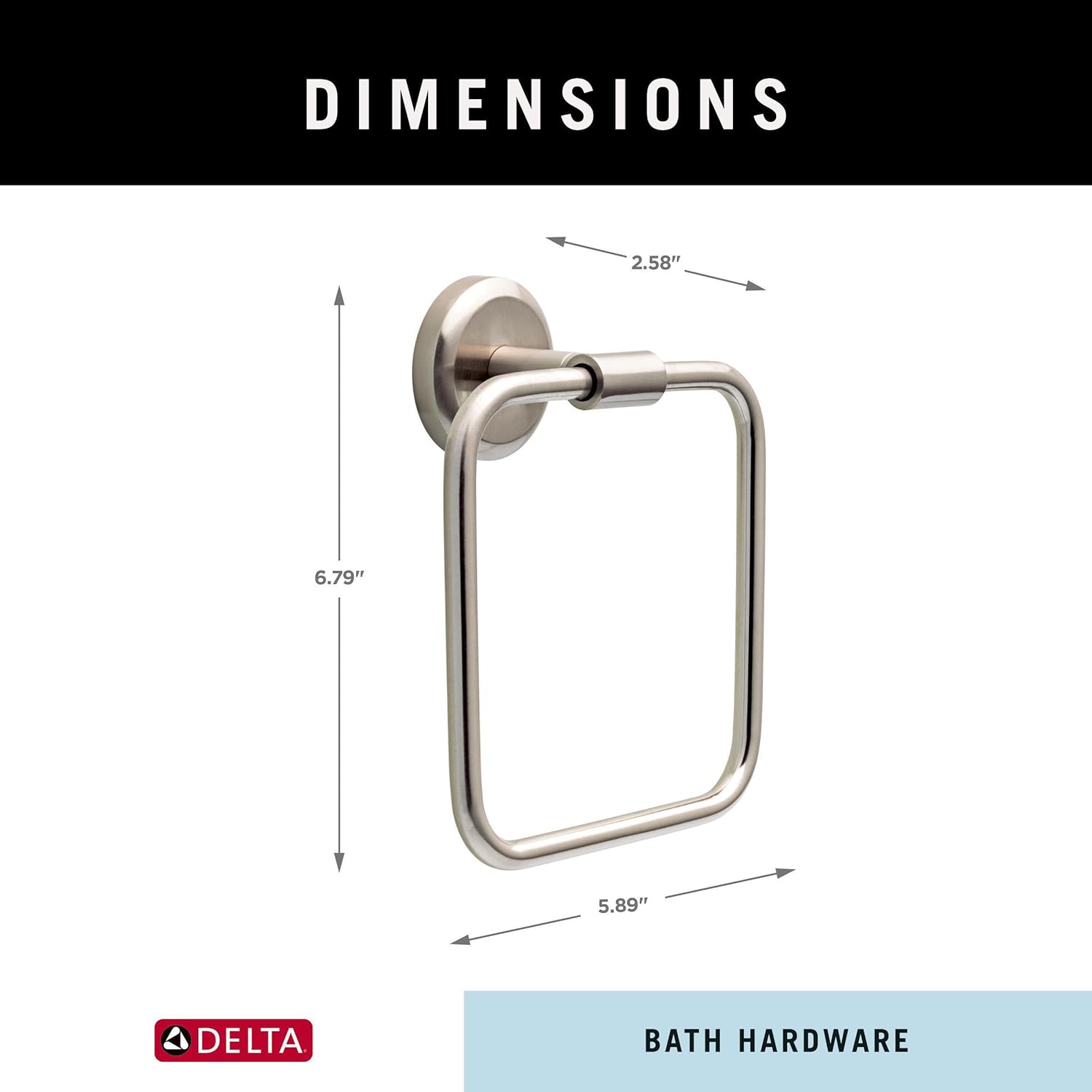 Delta Westdale Brushed Nickel Towel Ring Holder