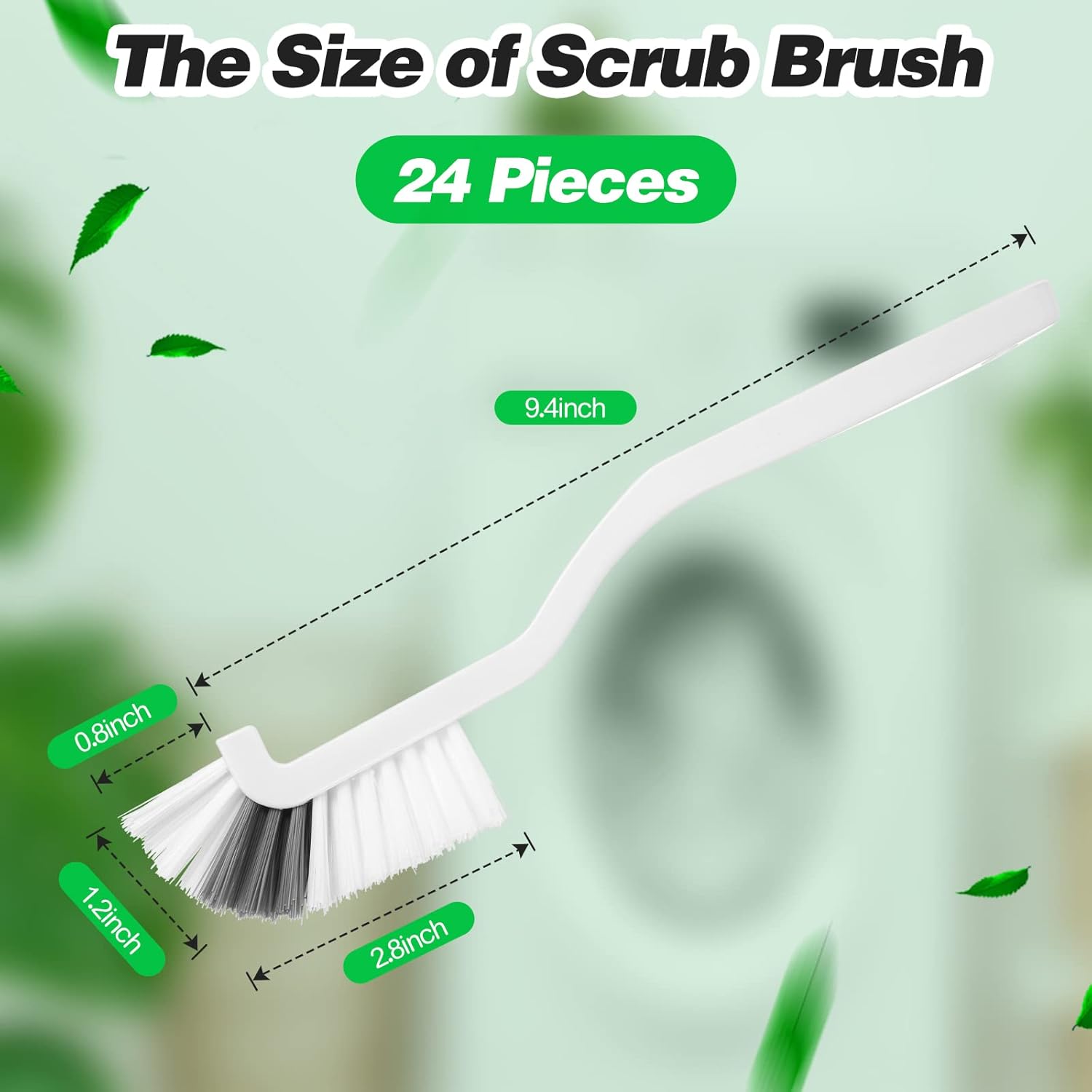 Yinkin 24 Pcs Kitchen Cleaning Brush Set with 90 Degree Angle