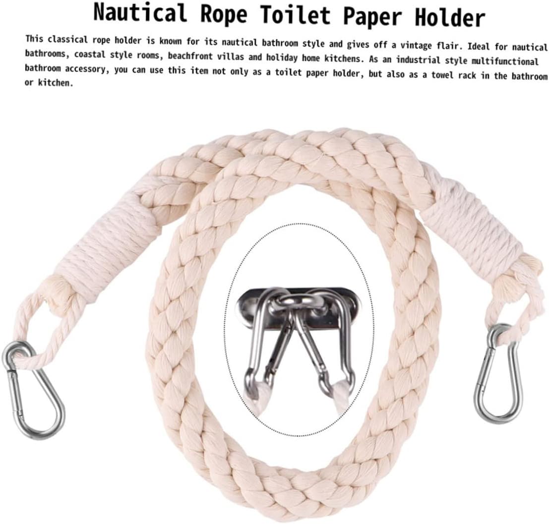 1Pc Cotton Rope Toilet Paper Holder Retro Design