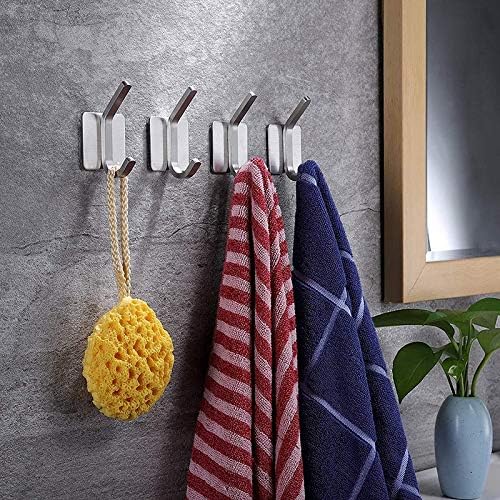 5pcs Stainless Steel Hooks for Bathroom Robe and Towel Holders