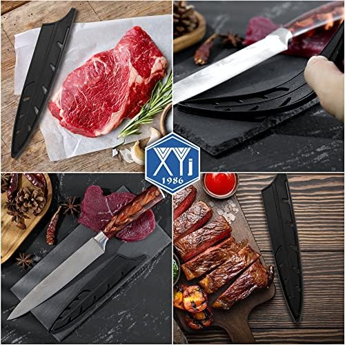 XYJ 2pcs Safety Knife Covers Black Sheath for 8 Slicing Knife
