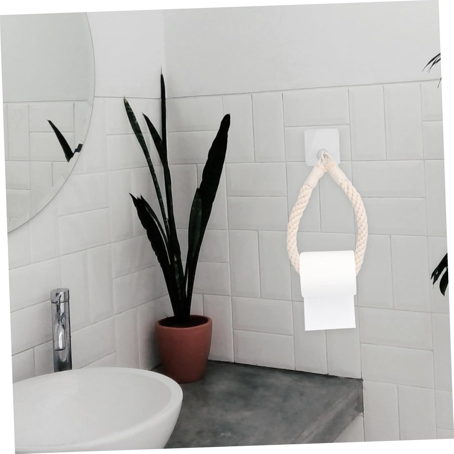 Rope Hanging Toilet Paper Holder Wall Mounted