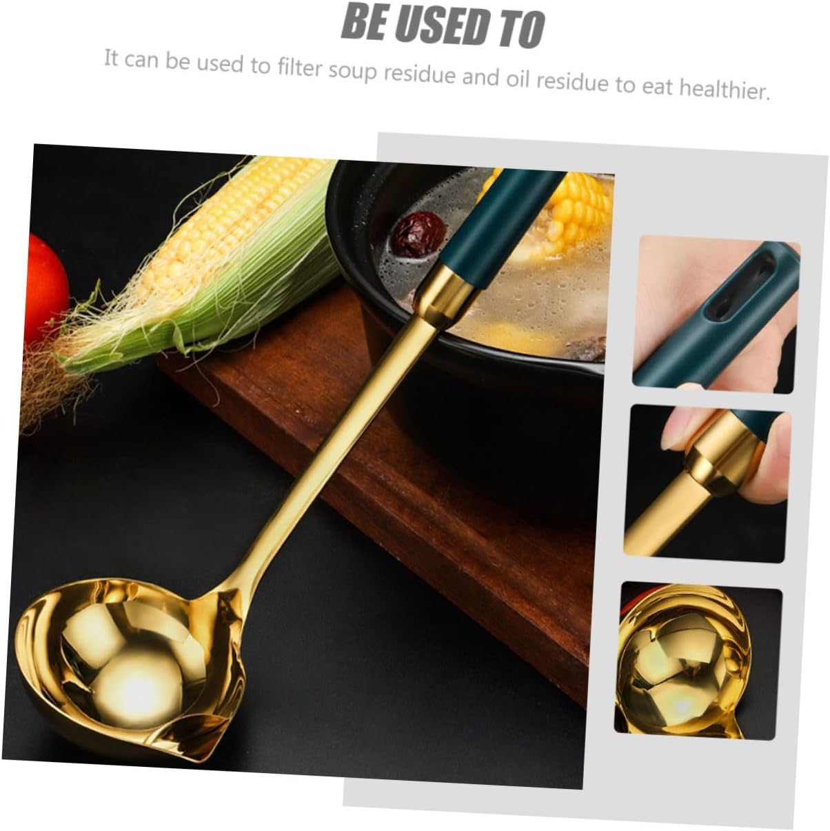 BESPORTBLE 1pc Stainless Steel Fat Separator Ladle