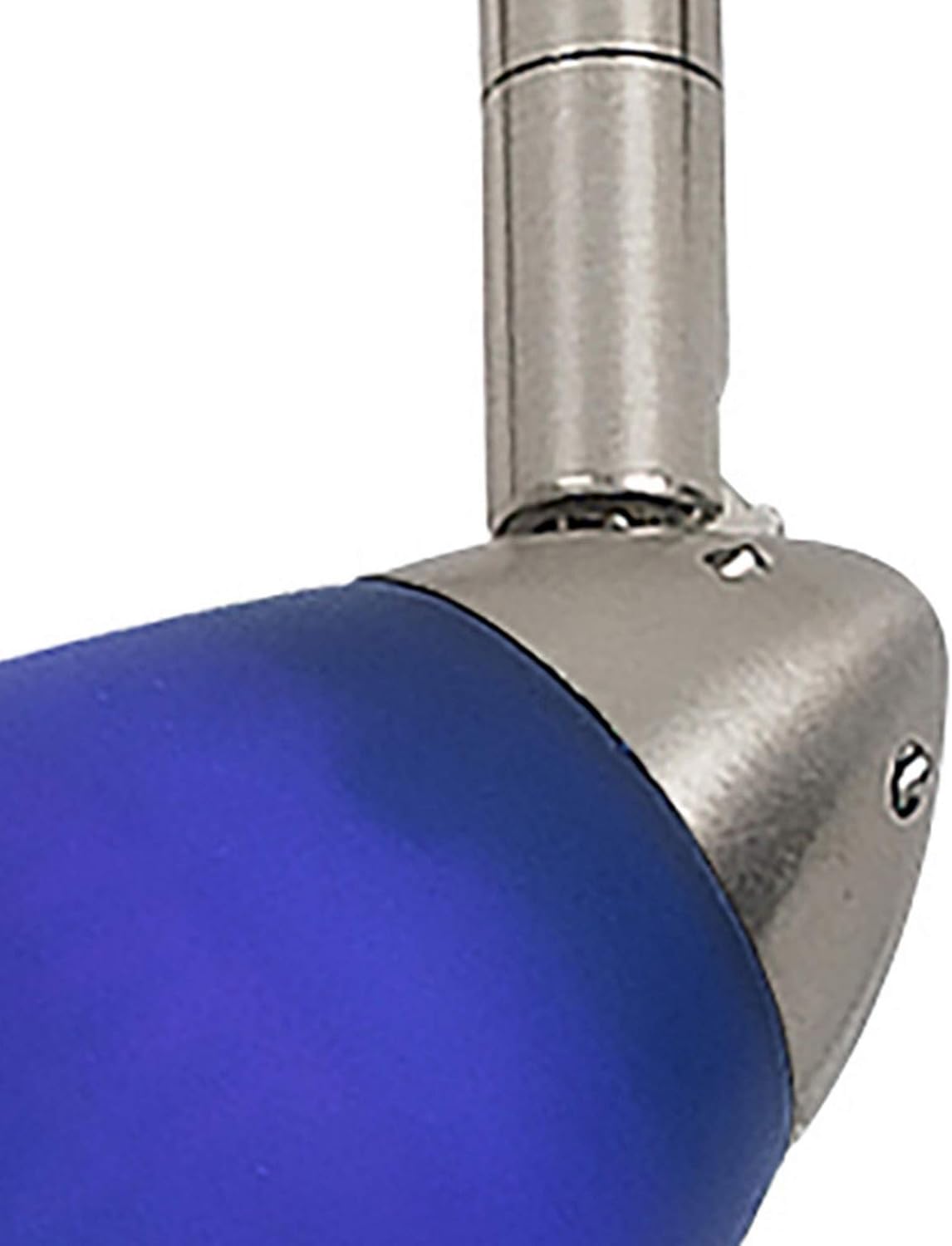 Benzara Adjustable Track Light Head with Blue Glass Shade 1