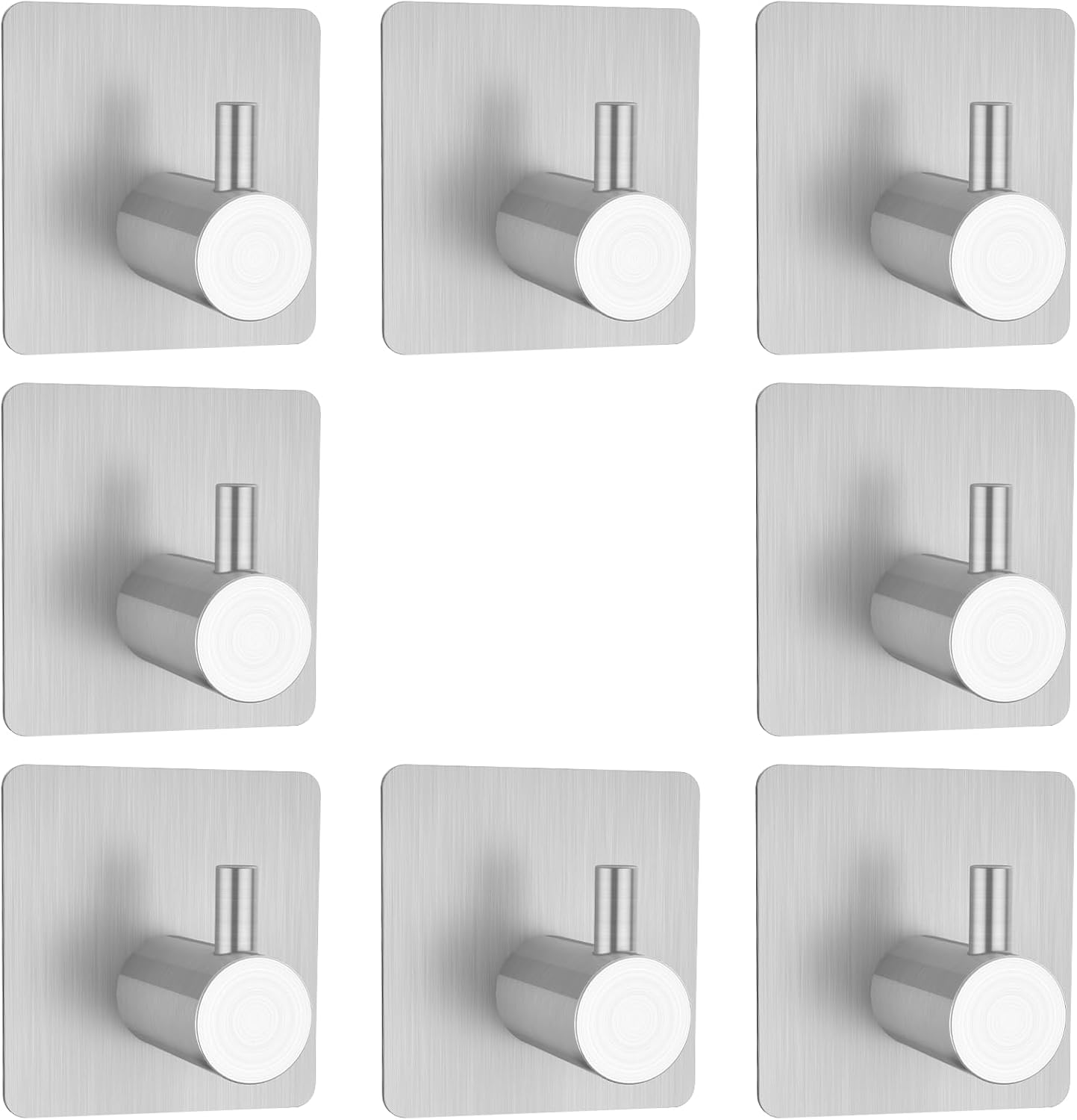 Z-TIISON Brushed Silver Towel Hook 8Pack