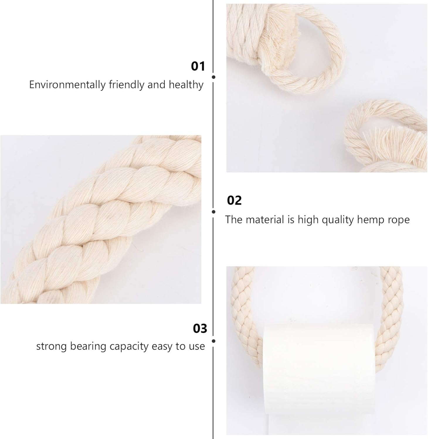 COHEALI Rope Toilet Paper Holder Wall Mount