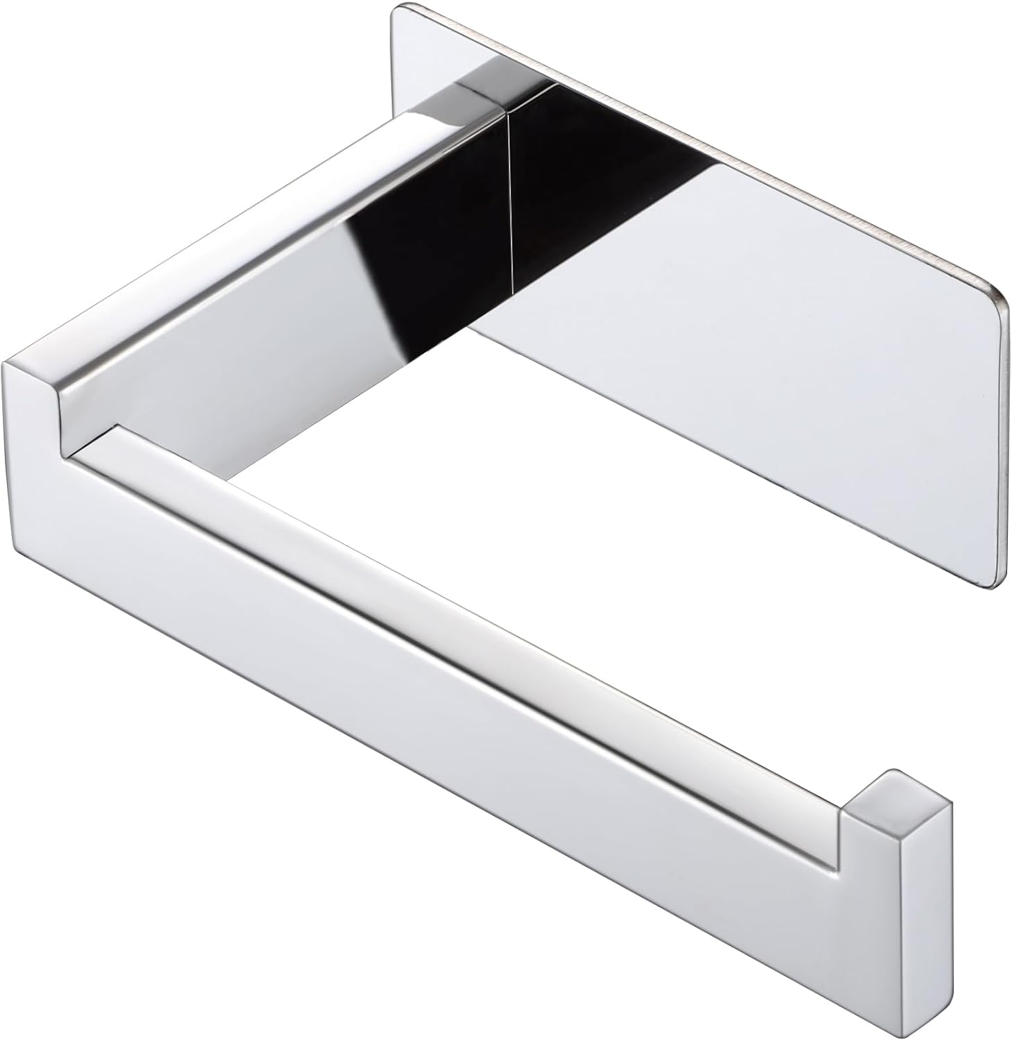 Chrome Toilet Paper Roll Holder - No Drilling Rustproof Stylish