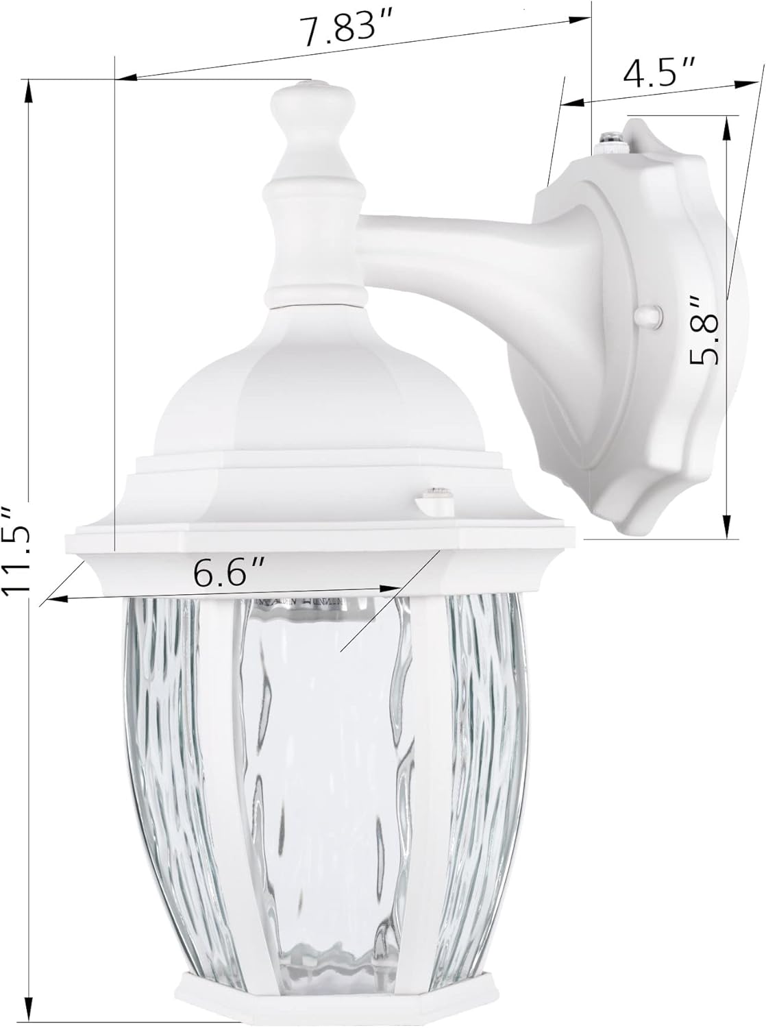LIT-PATH Dusk to Dawn Wall Lantern with E26 Base