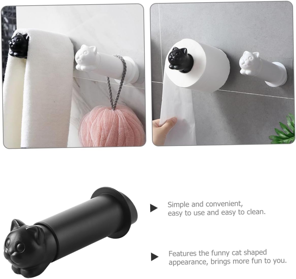 NUOBESTY Cat Wall-Mounted Paper Roll Holder