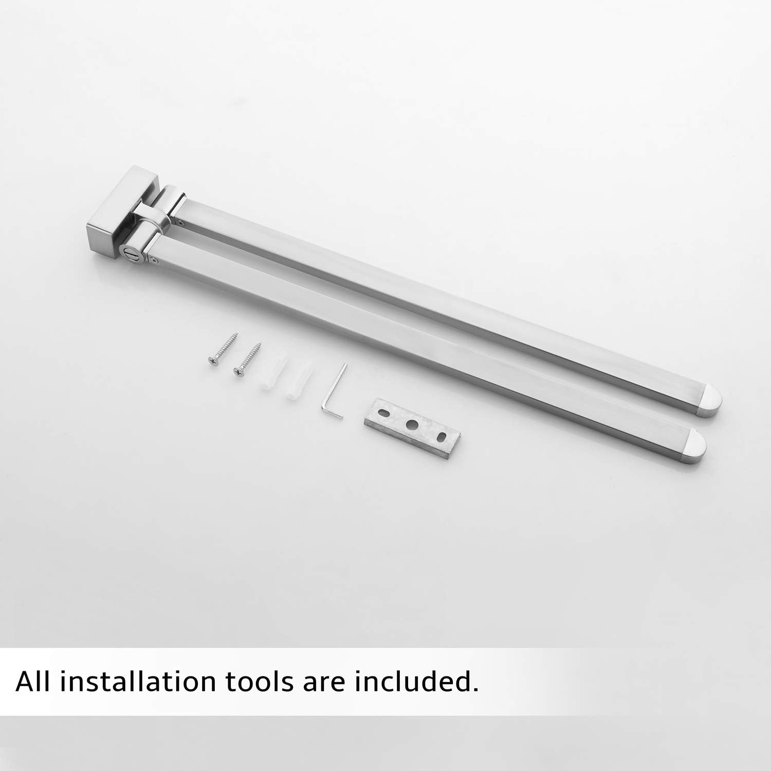 BGL Swivel Towel Bar Brushed Nickel 2 Arms