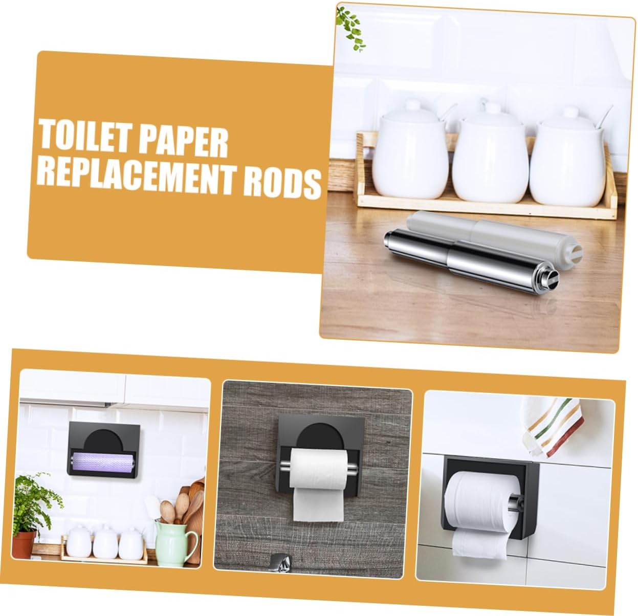 Mobestech Universal Spring Paper Towel Holder Rod