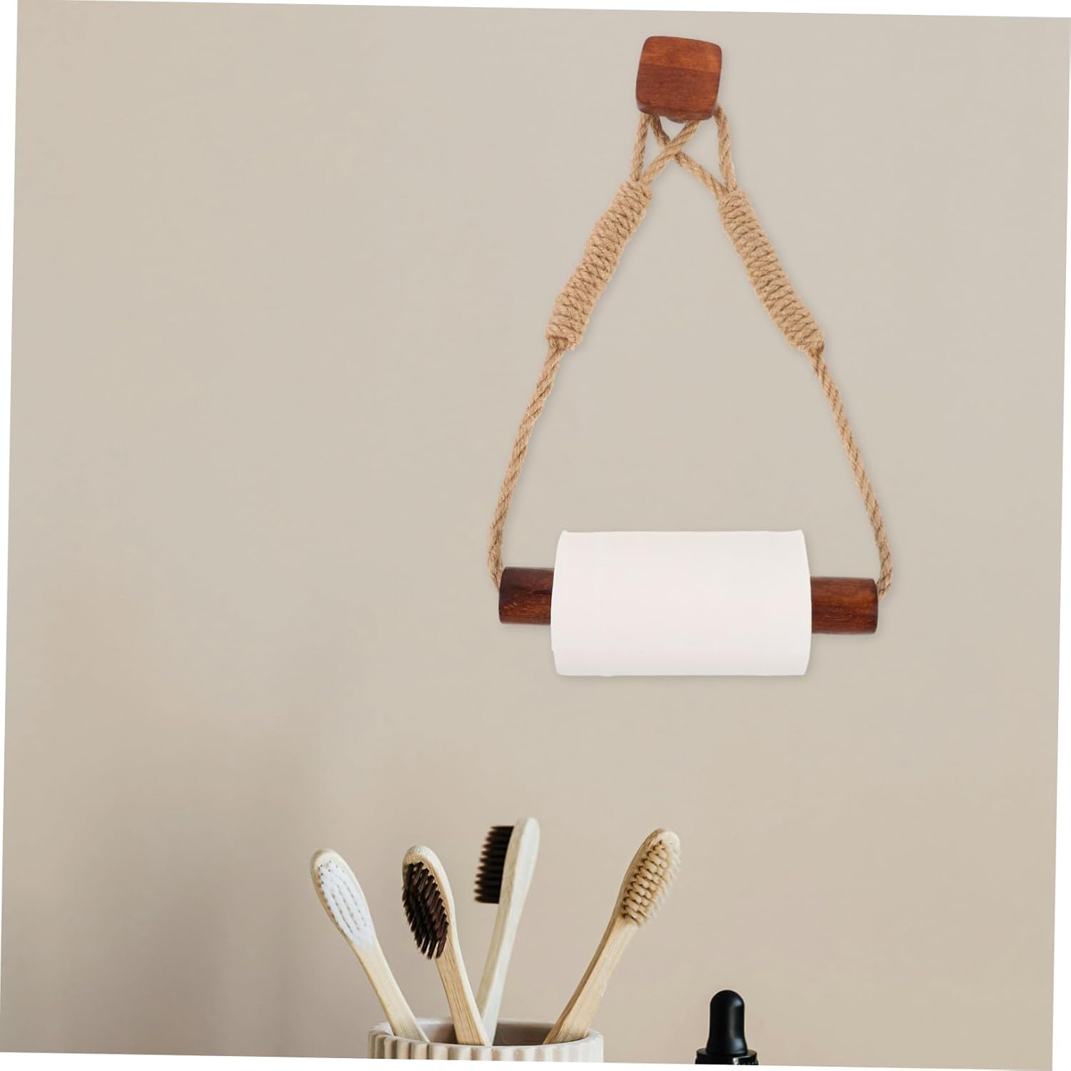 GANAZONO Wall Mounted Toilet Paper Holder Decorative Rack 1