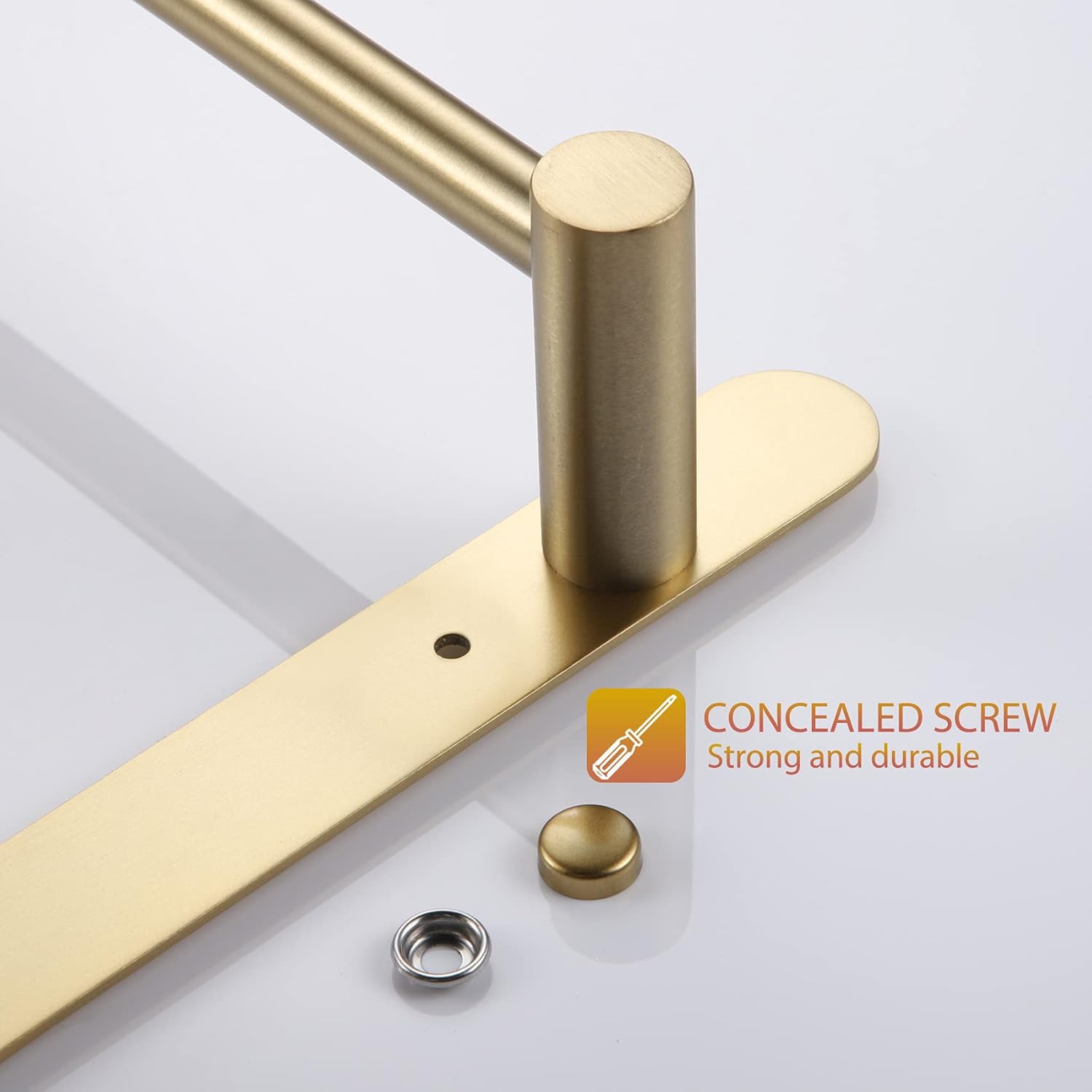 KOKOSIRI 3-Tier Stainless Steel Towel Bar with Brushed Gold Finish