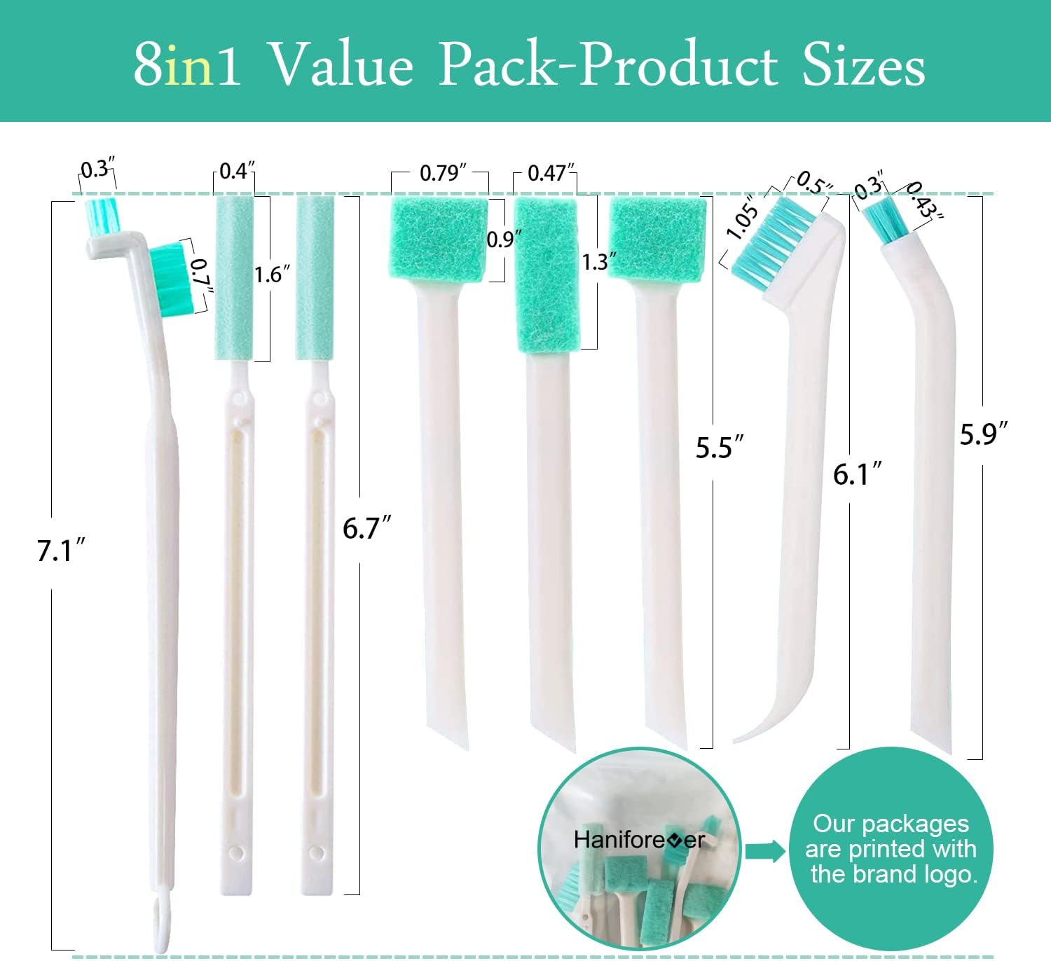 Haniforever 8in1 Small Cleaning Brush Set 1