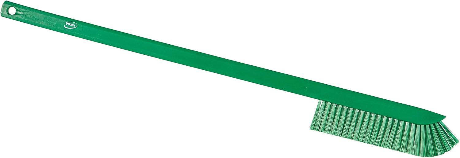 Vikan 41972 Ultra-Slim Cleaning Brush with Long Handle 2362 Medium Green 1