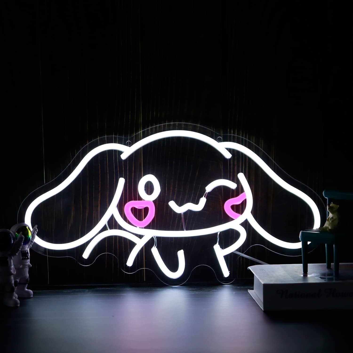 SHINEMYWAY Cinnamoroll Neon Sign USB Powered Wall Art